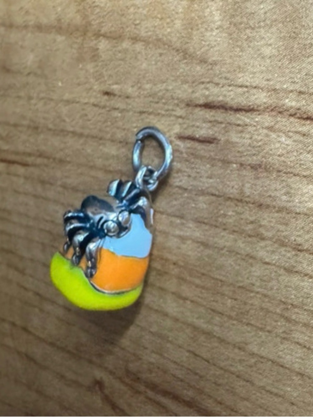 James Avery sweet and spooky enamel Halloween charm silver candy corn